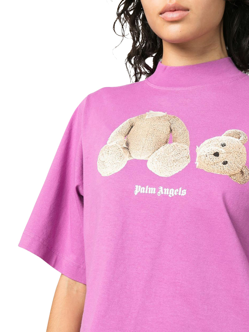 Palm Angels Bear Print T-Shirt Purple