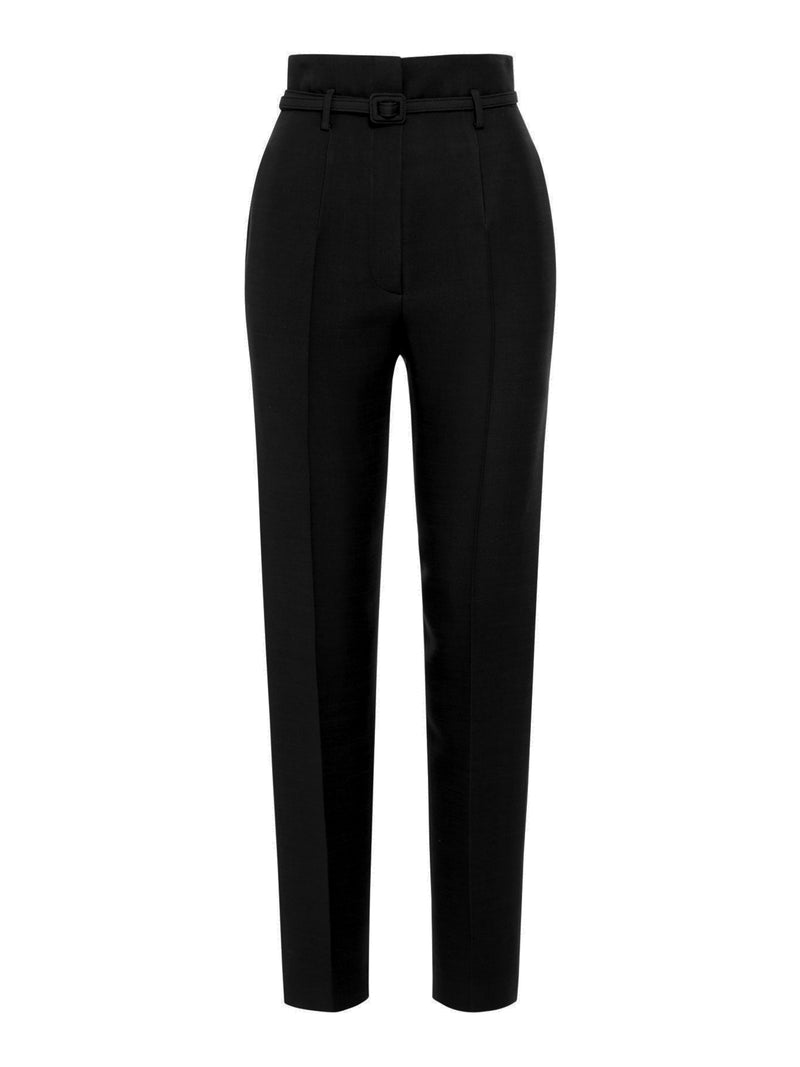 WOOL AND SILK BLEND TROUSERS