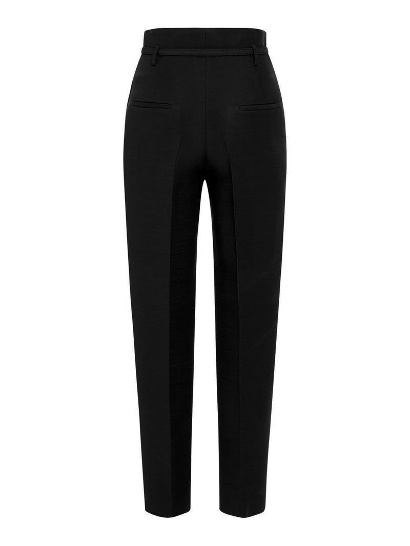 WOOL AND SILK BLEND TROUSERS