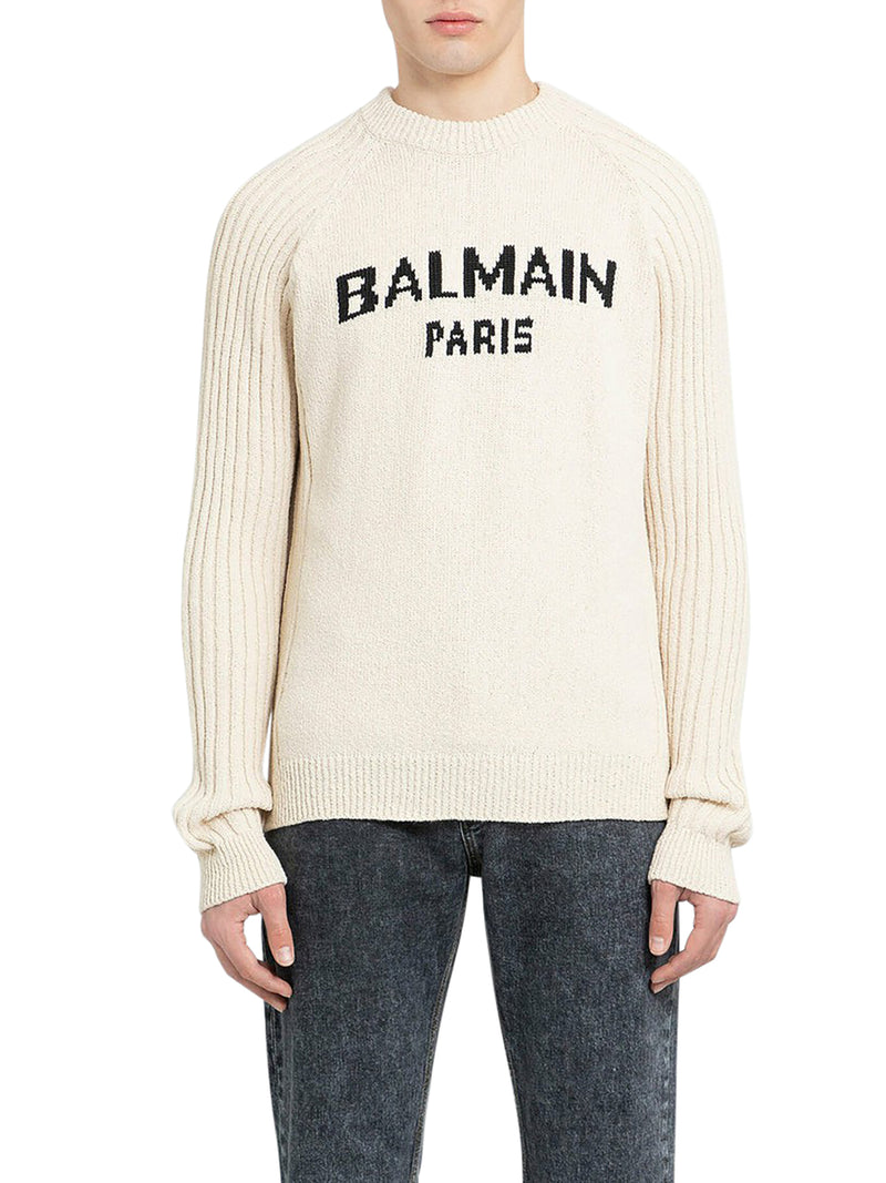 Balmain Monogram Half-Zip Jumper