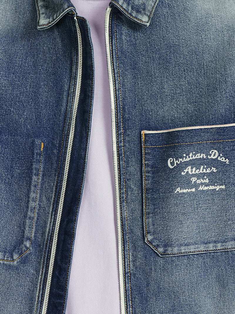 ZIPPED DENIM JACKET