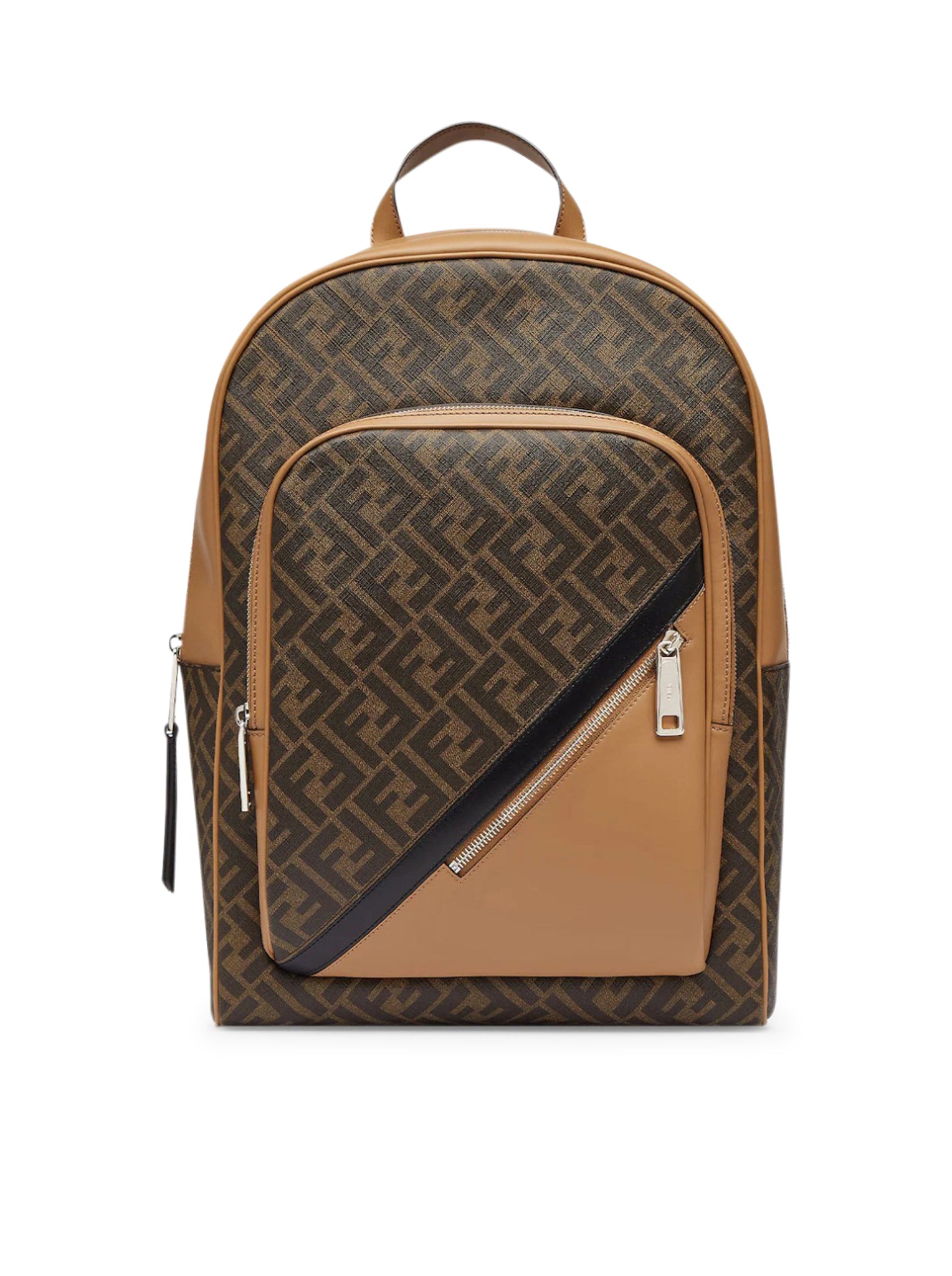 Brown FF fabric backpack