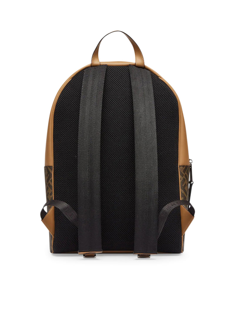 Brown FF fabric backpack