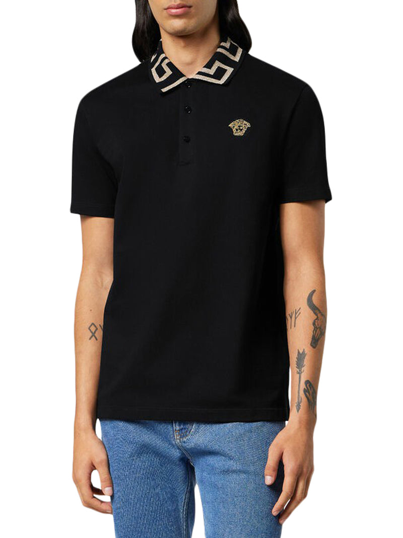 POLO SHIRT WITH EMBROIDERED GREEK