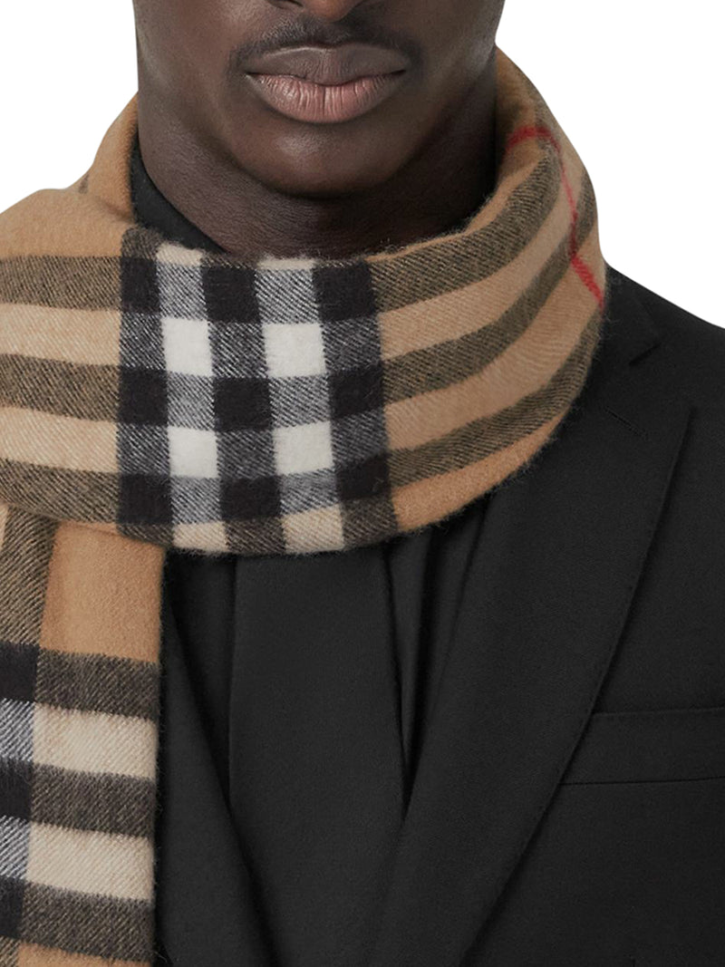 Classic check cashmere scarf