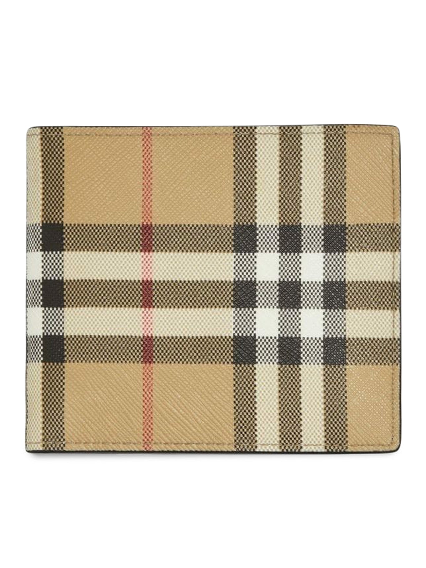 Vintage Check bi-fold coin wallet