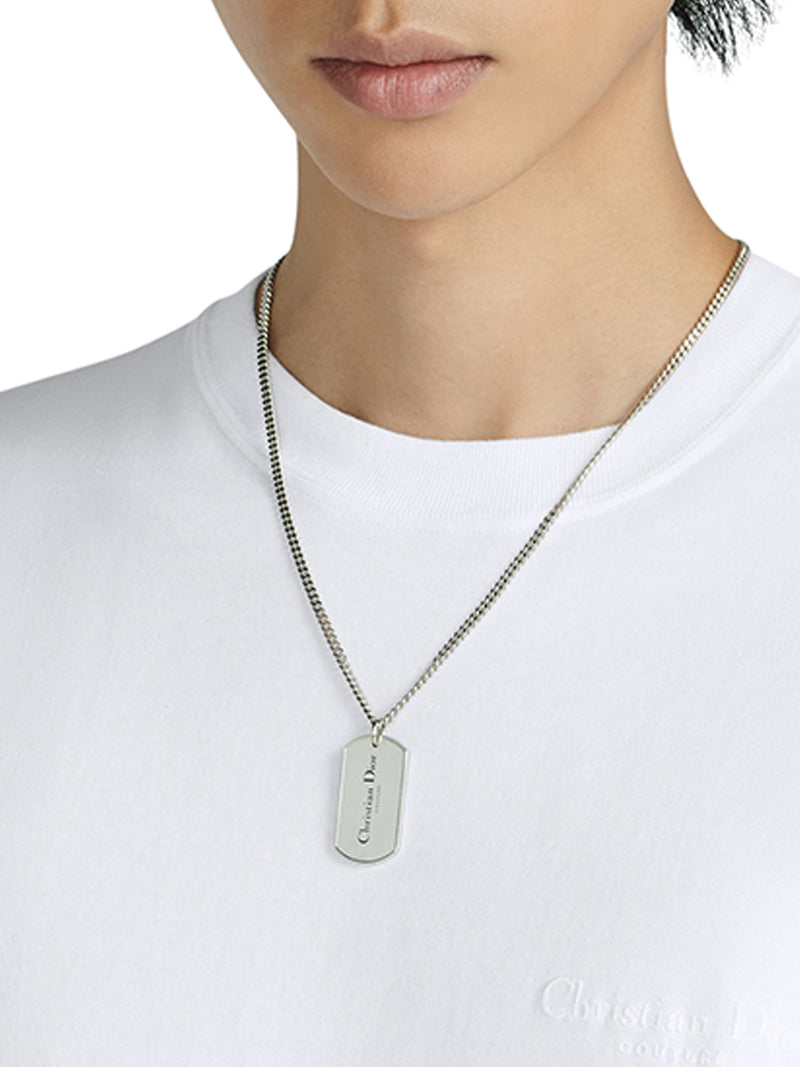 NECKLACE WITH CD COUTURE PLATE PENDANT