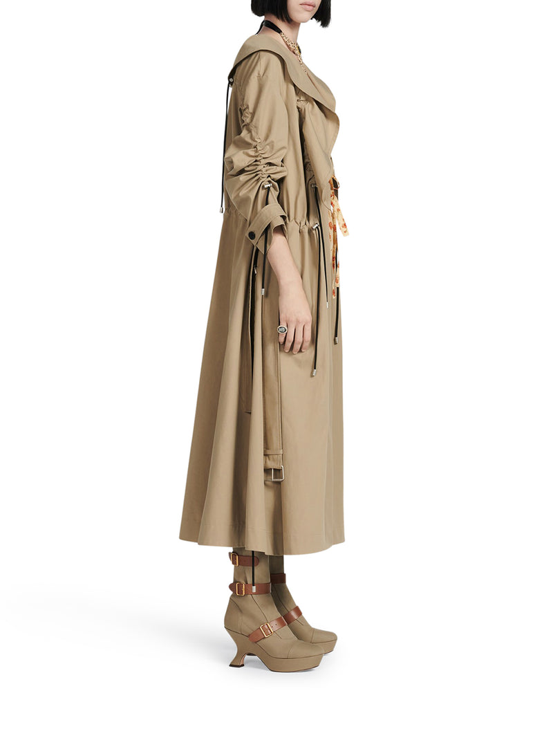 TRENCH WITH RUFFLES