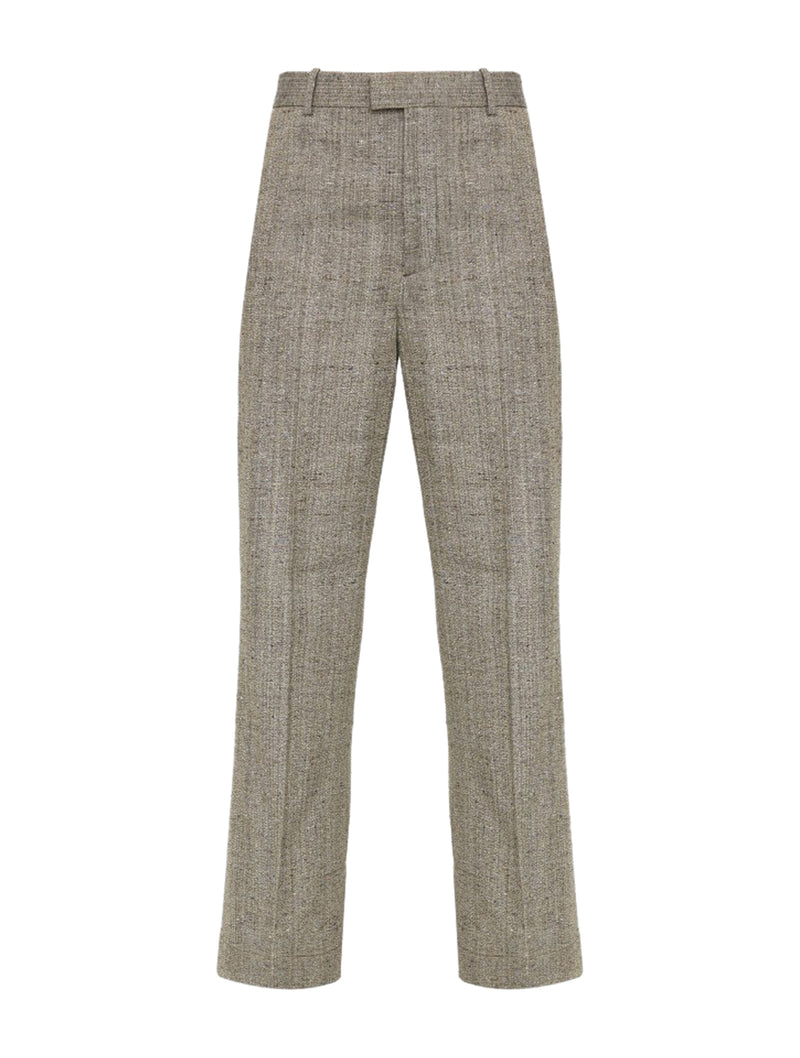 TROUSERS KNOTTED MELANGE VISCOSE SILK