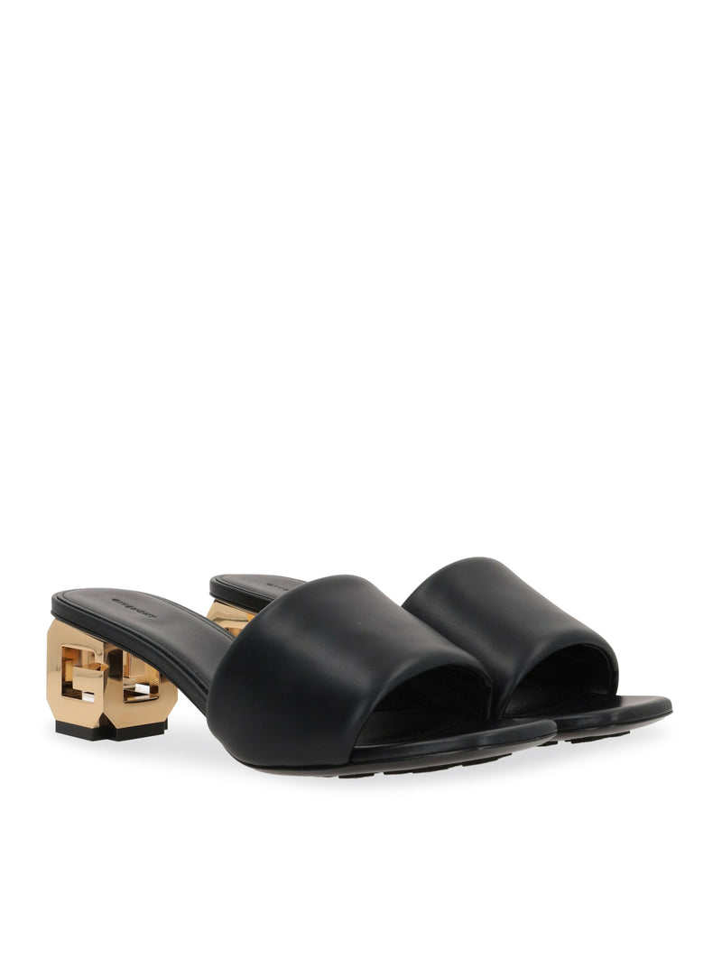 G CUBE SANDAL IN SMOOTH LEATHER
