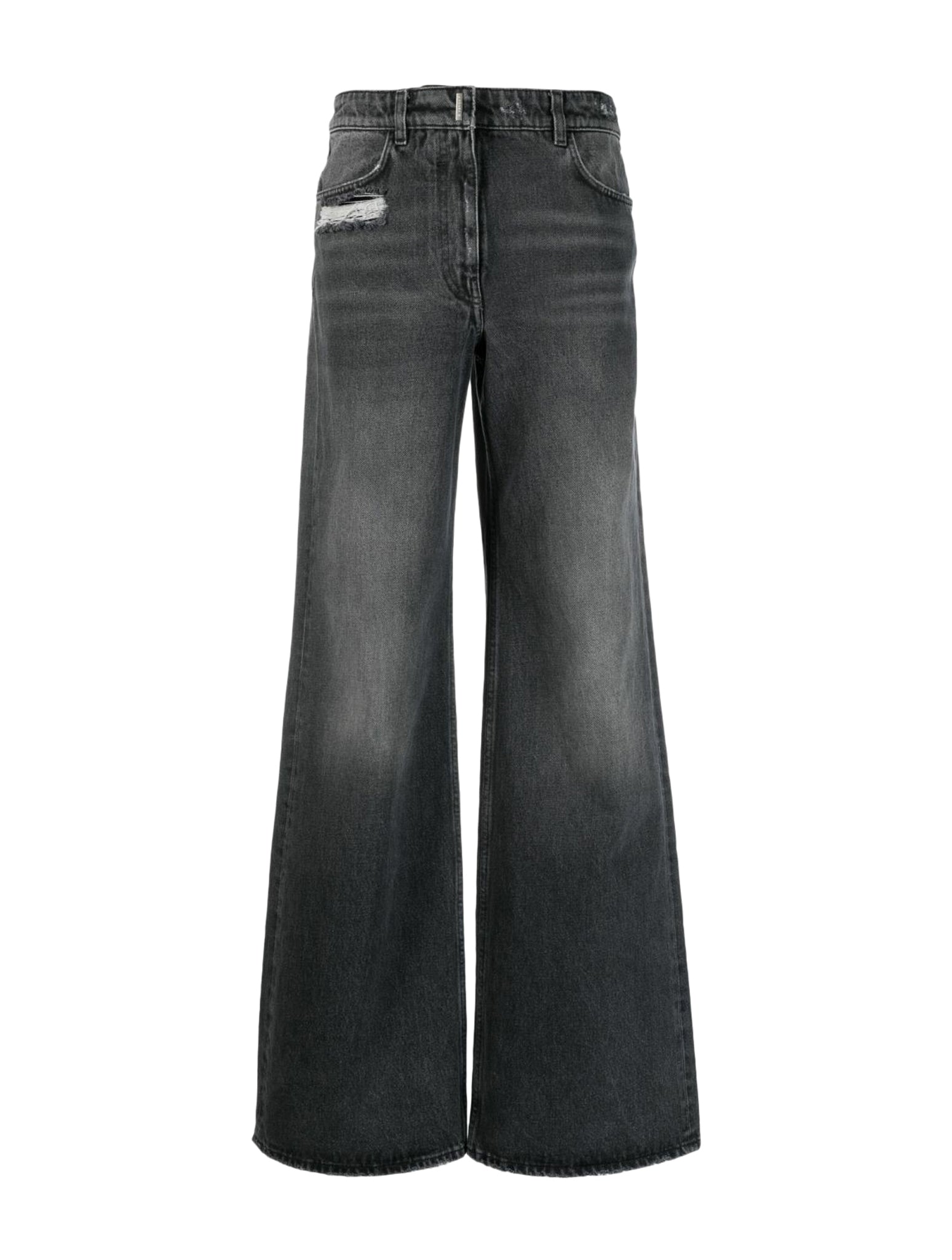 Extra wide denim cotton jeans