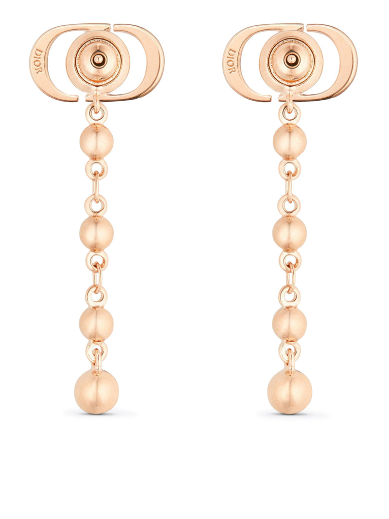 PETIT CD EARRINGS Metal with pink finish and pink crystals