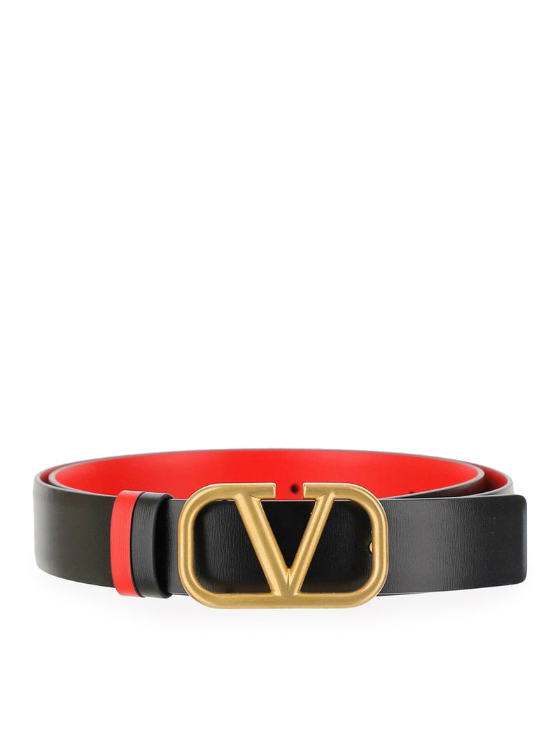 Reversible Vlogo Signature Belt In Glossy Calfskin 40 Mm for Woman