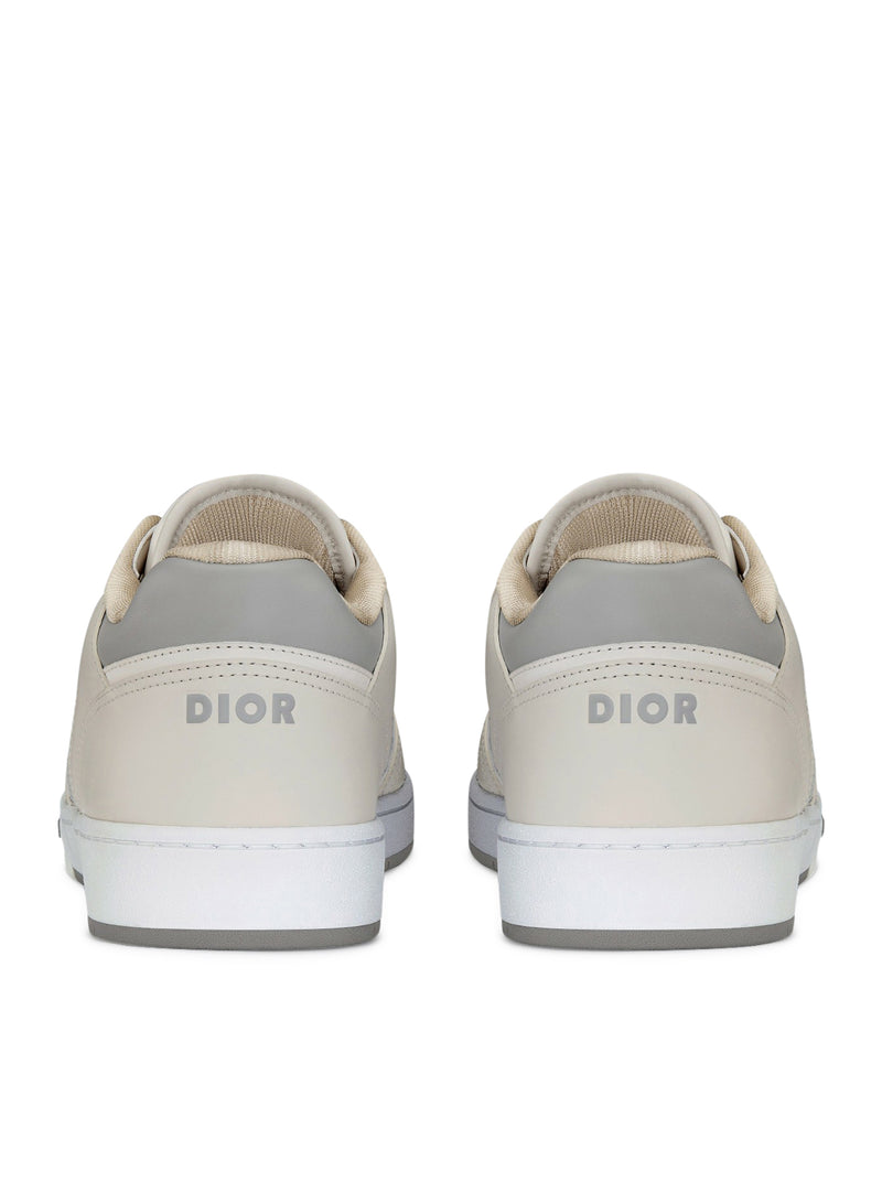 Cream and white smooth calfskin with beige and black Dior Oblique jacquard