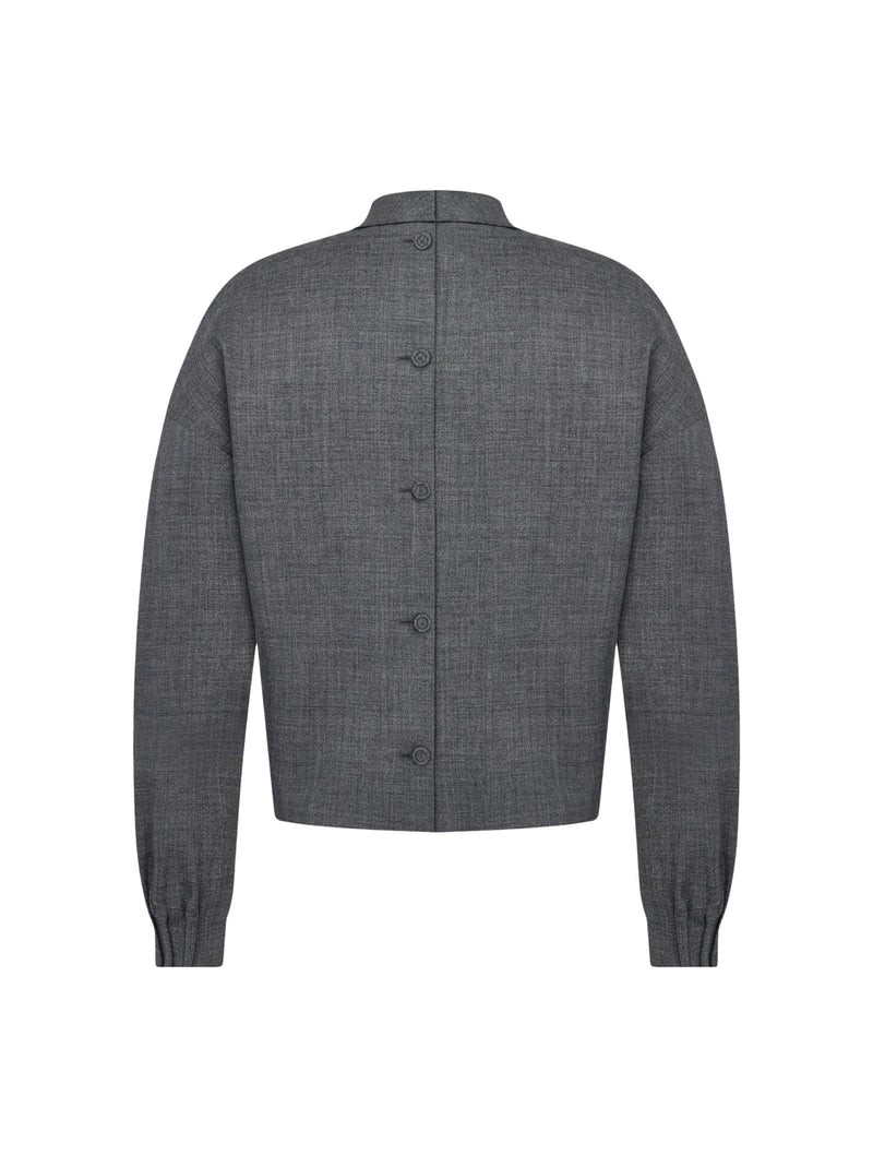 SWEATER WITH RAISED COLLAR
