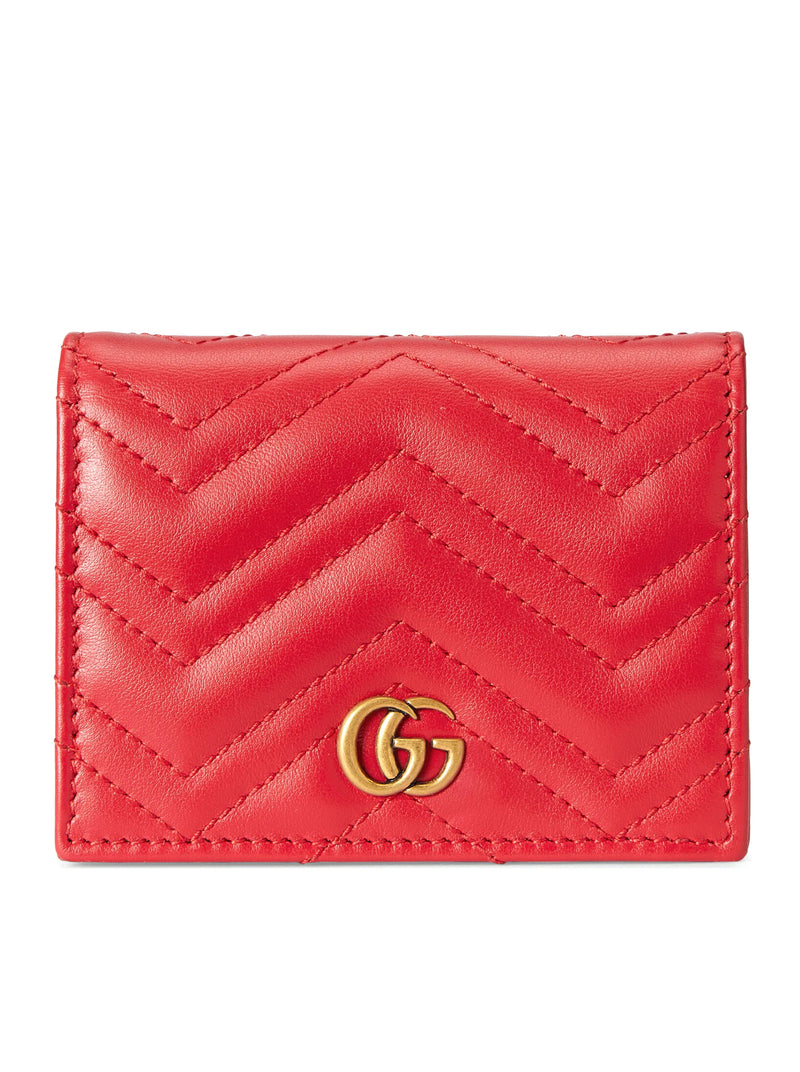 GG MARMONT CARD HOLDER IN MATELASSÉ LEATHER