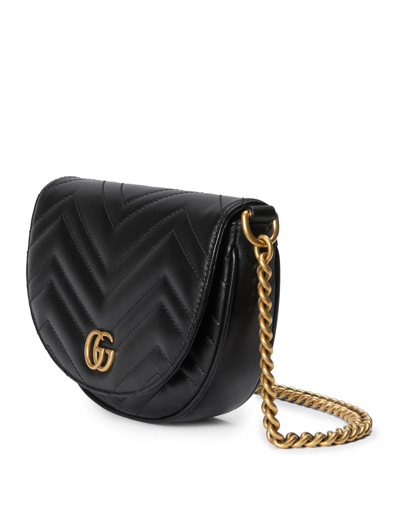GG MARMONT MINI BAG IN MATELASSÉ LEATHER WITH CHAIN