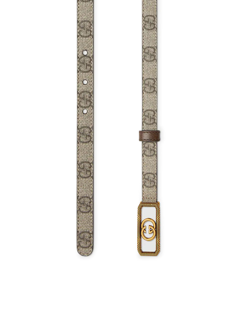 THIN BELT WITH GG CROSSING BUCKLE