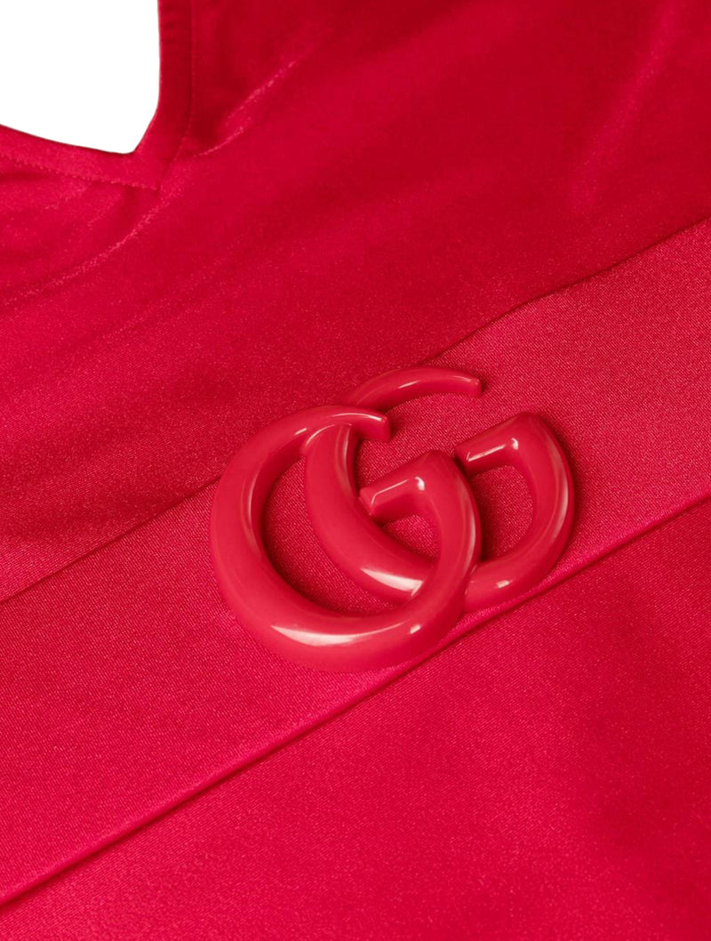 Gucci Sparkling Swimsuit With Logo in Red