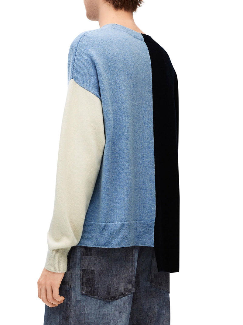 Asymmetric sweater in wool