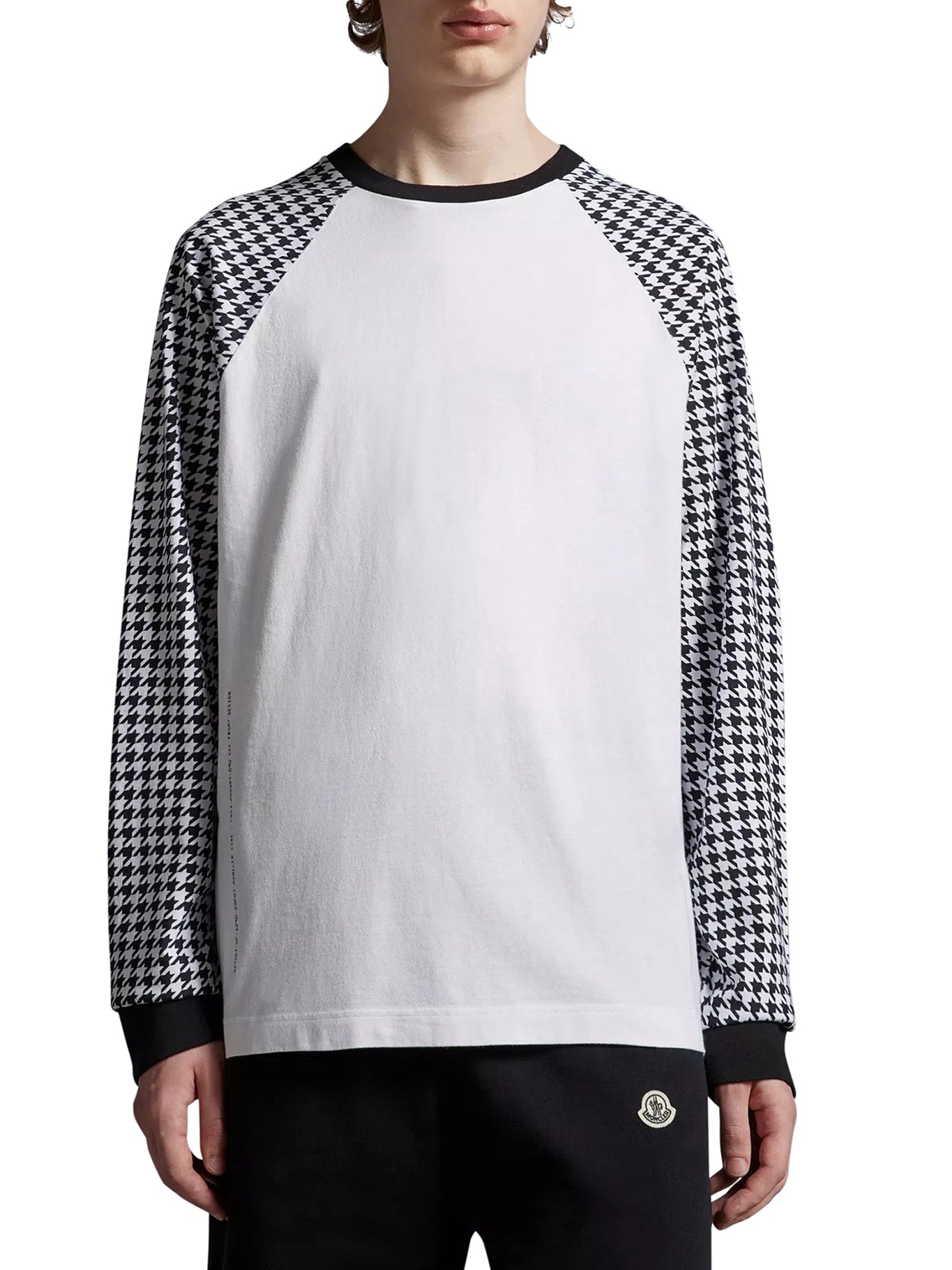 T-shirt with houndstooth motif