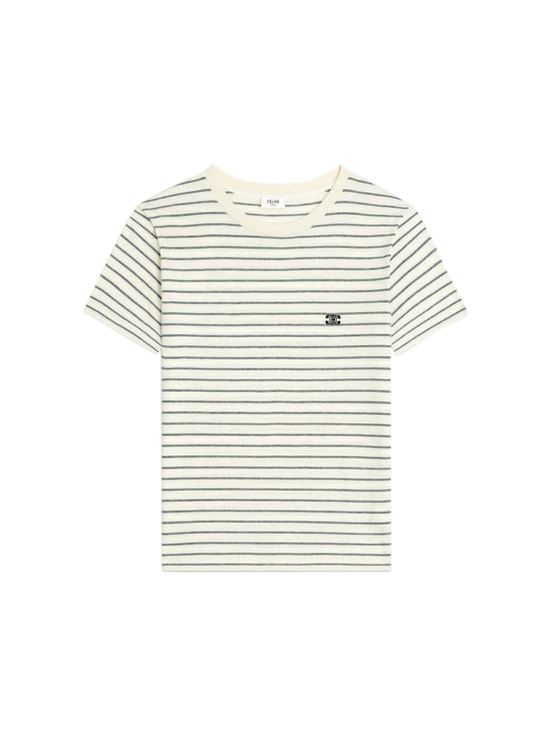 REGULAR TRIOMPHE T-SHIRT IN STRIPED JERSEY