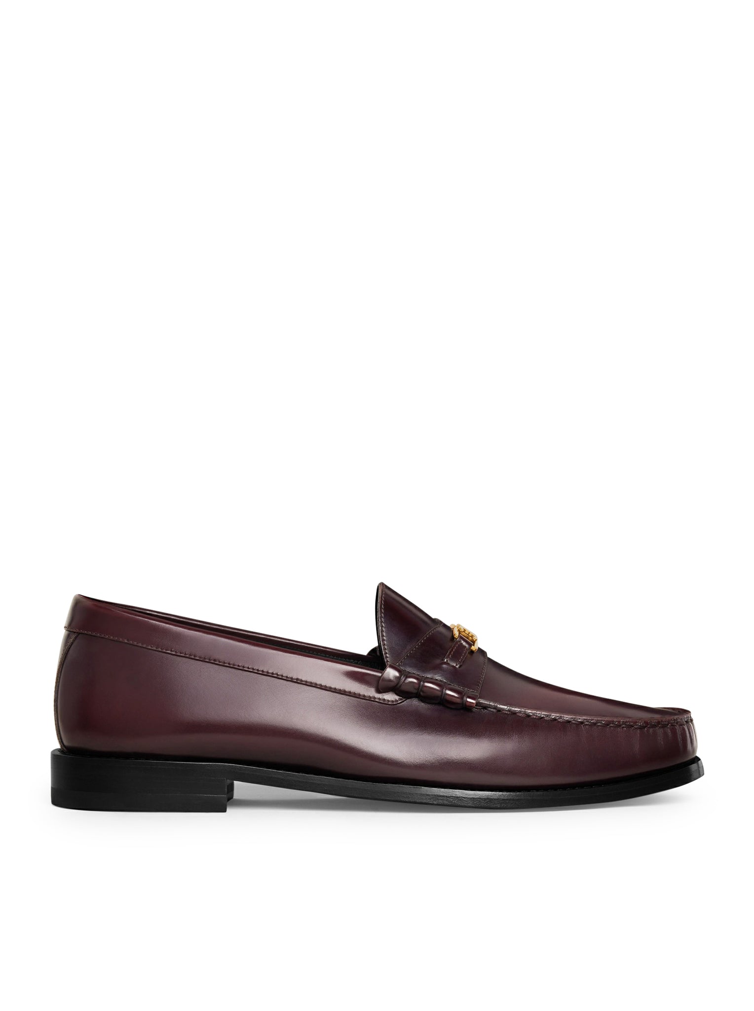 TRIOMPHE LUCO CELINE MOCCASIN IN BORDEAUX POLISHED BULL LEATHER