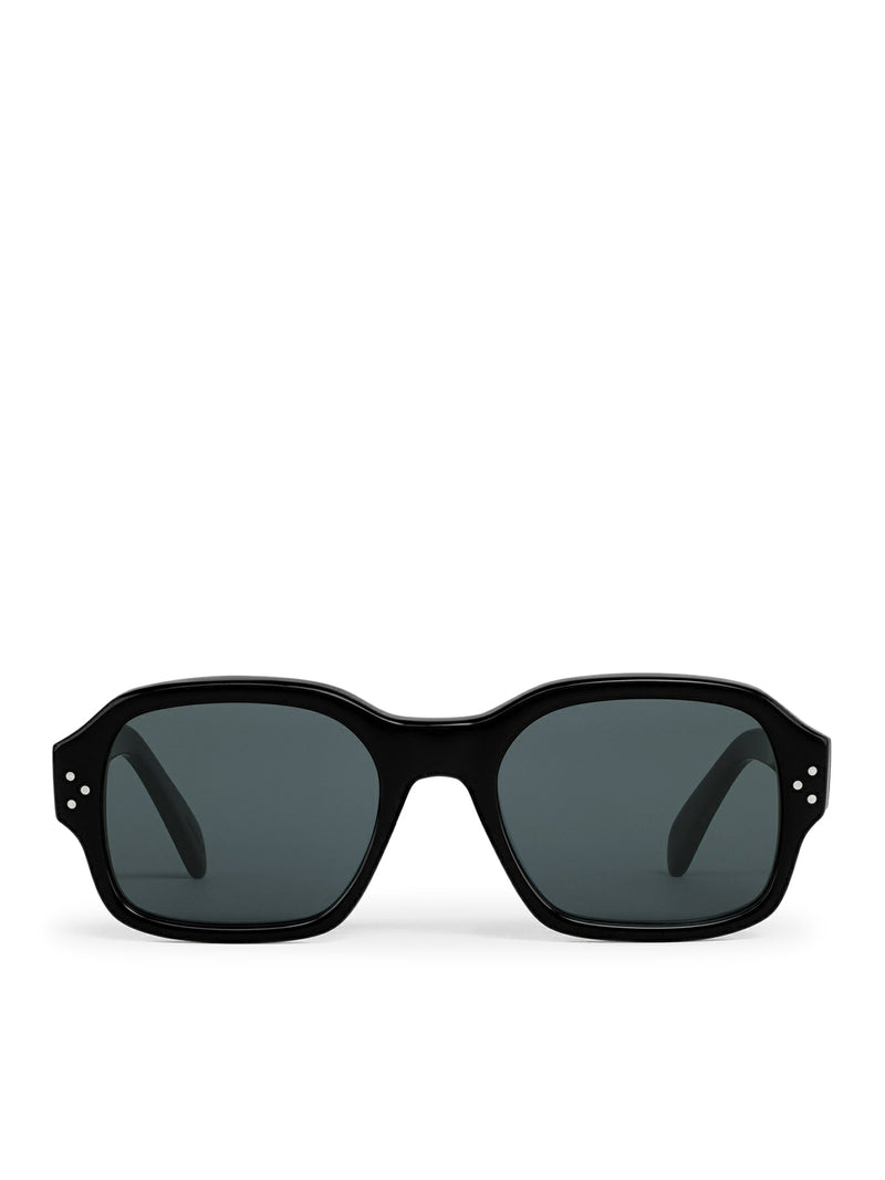 BLACK FRAME 49 SUNGLASSES IN BLACK ACETATE