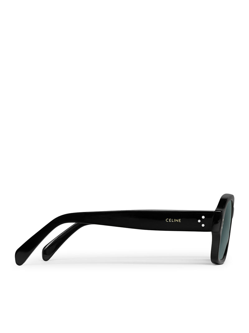 BLACK FRAME 49 SUNGLASSES IN BLACK ACETATE