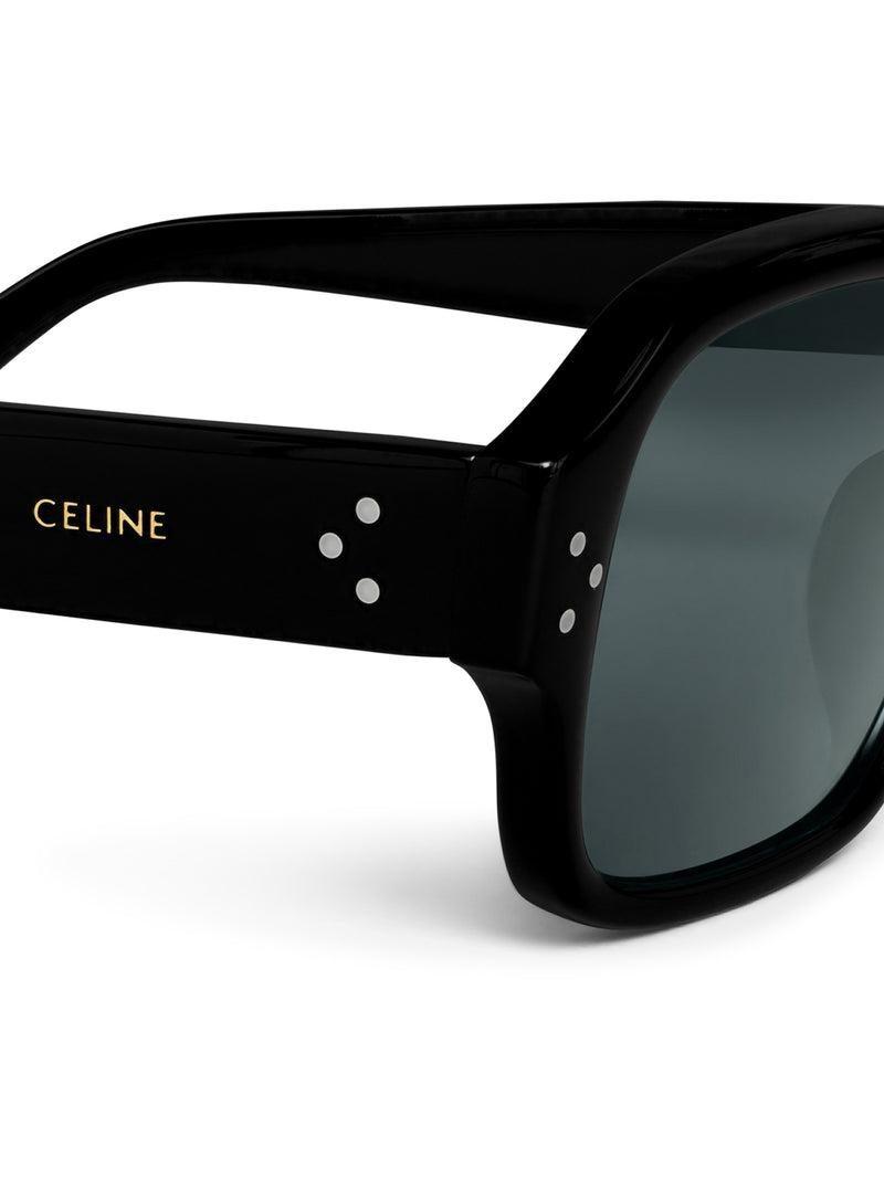 BLACK FRAME 49 SUNGLASSES IN BLACK ACETATE