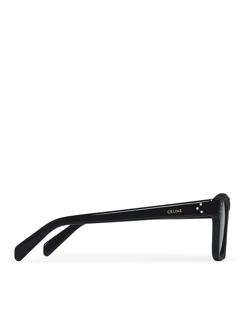 BLACK FRAME 52 SUNGLASSES IN BLACK ACETATE