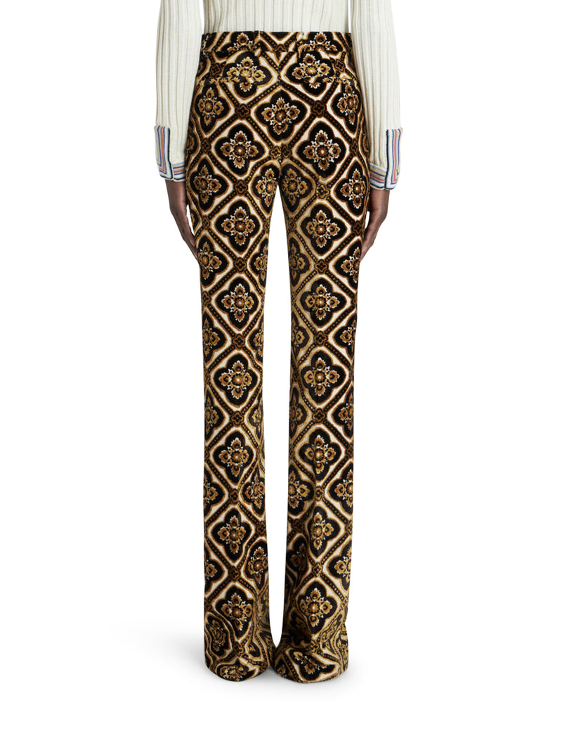 JACQUARD TROUSERS WITH MEDALLIONS