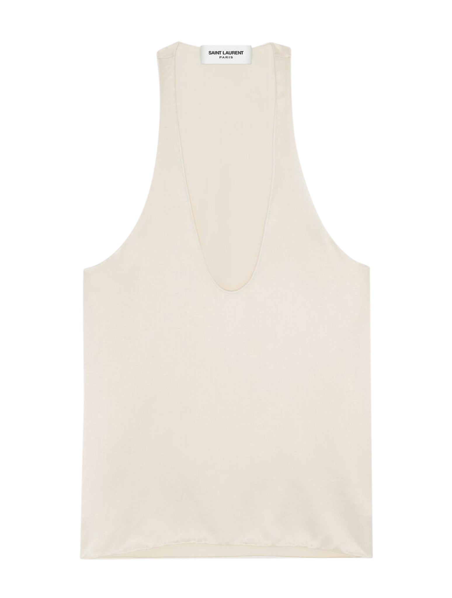 Tank top in silk crepe and satin