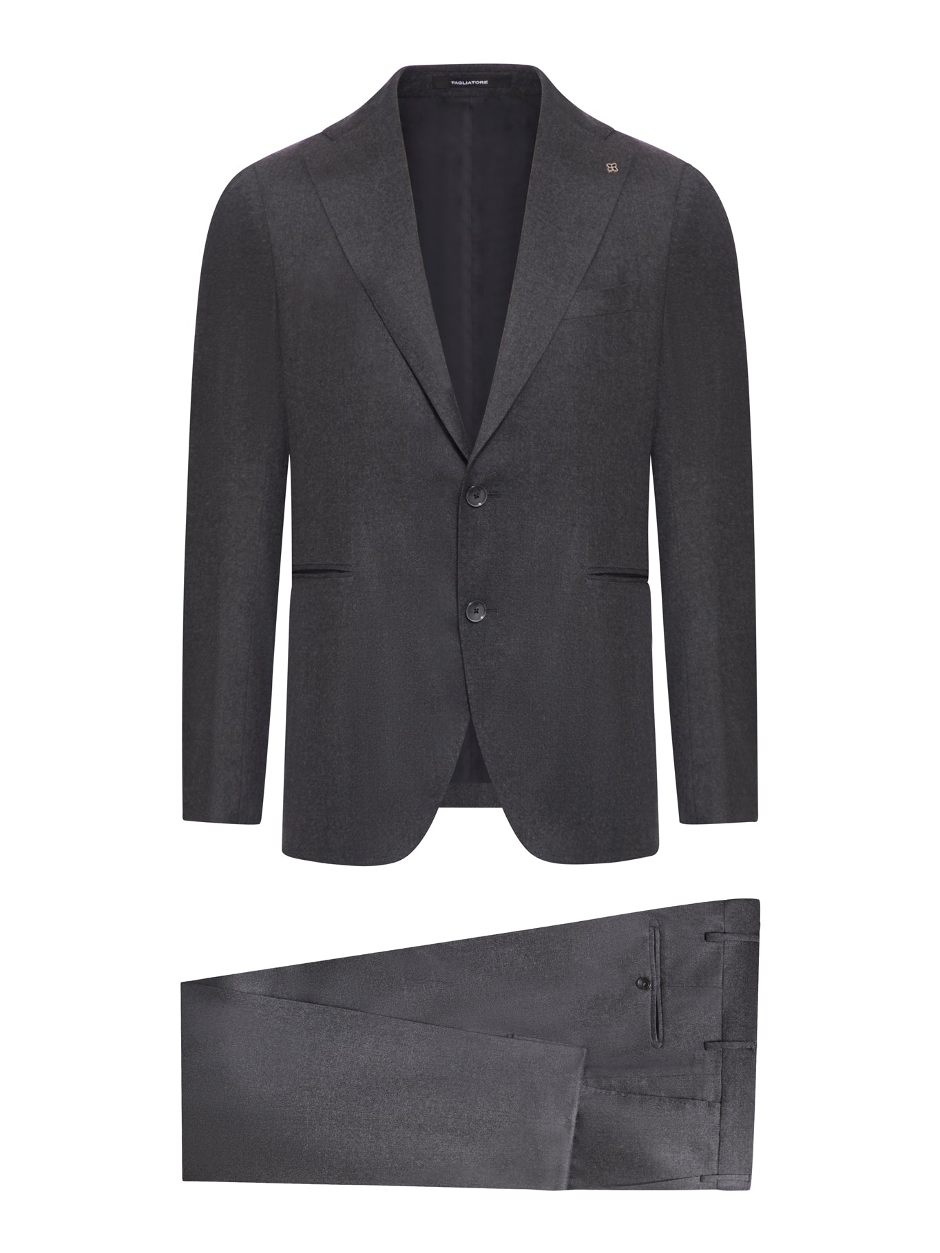 tailored wool suit with pleats