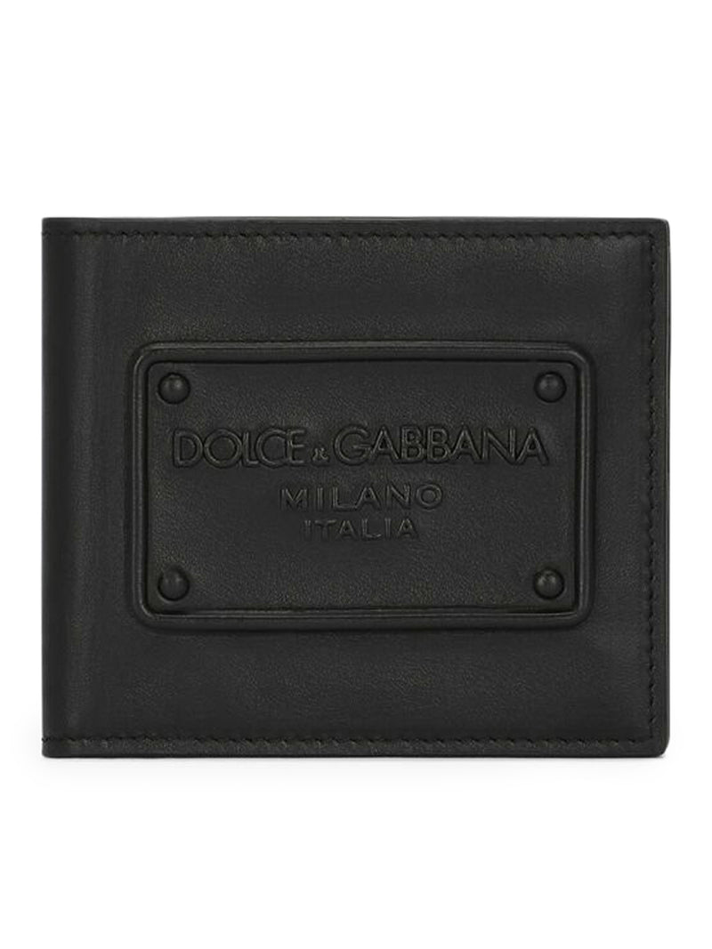 Dolce & Gabbana Logo Fabric And Leather Bifold Wallet in Gray for Men