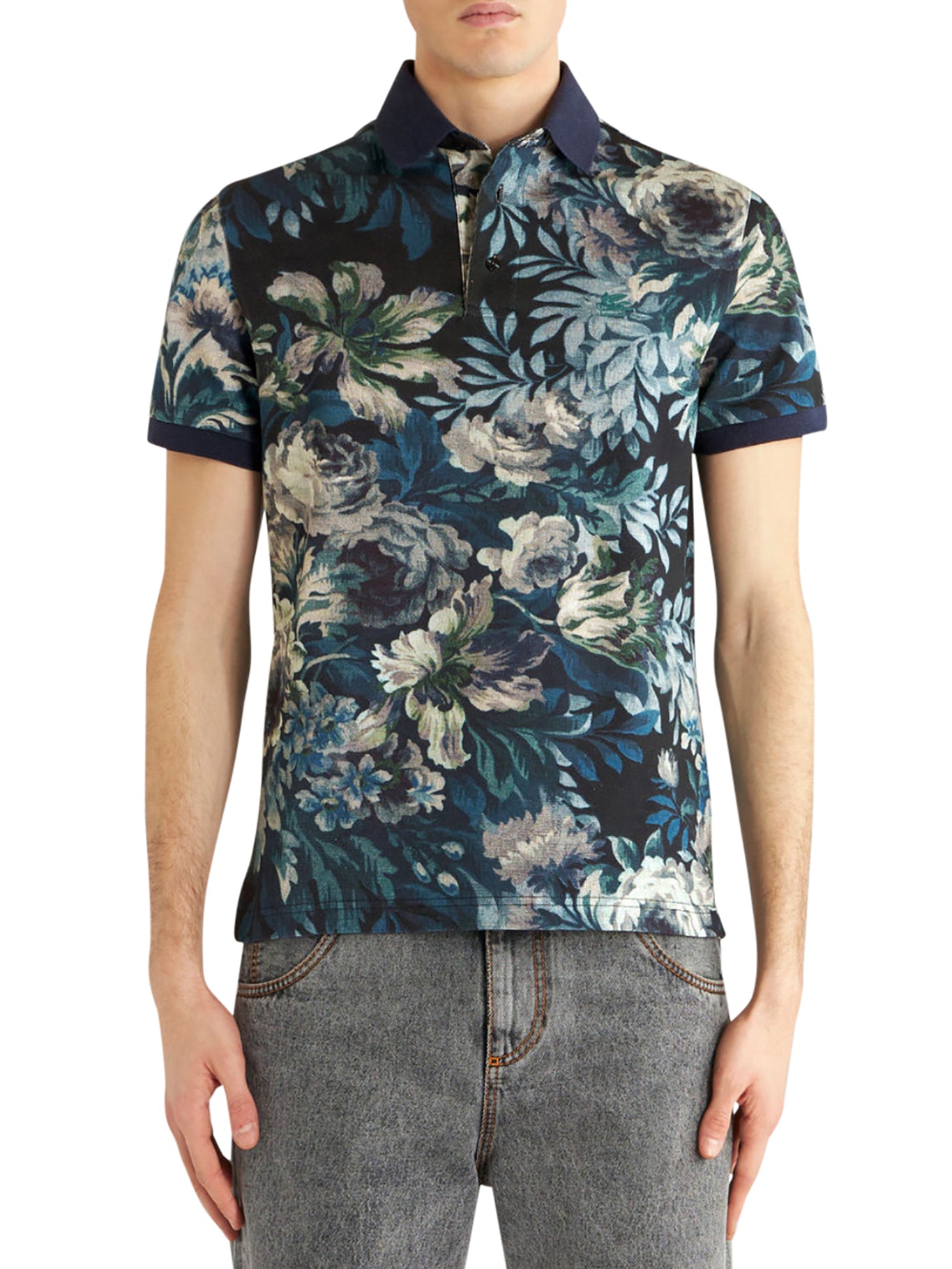 POLO SHIRT WITH FLORAL PRINT