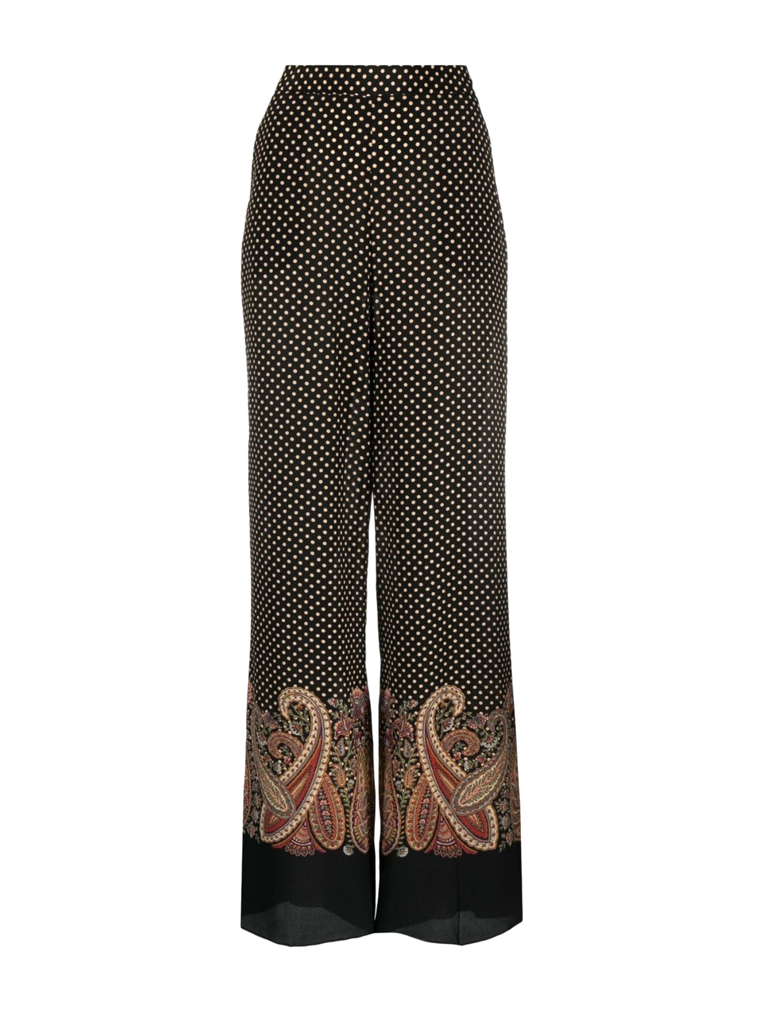 paisley-print wide-leg trousers