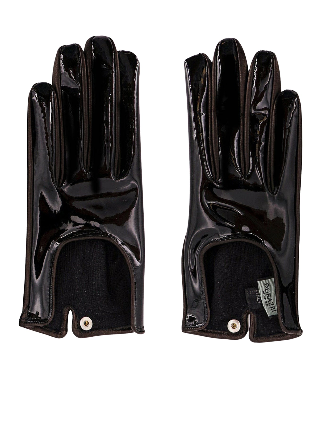 Patent leather gloves