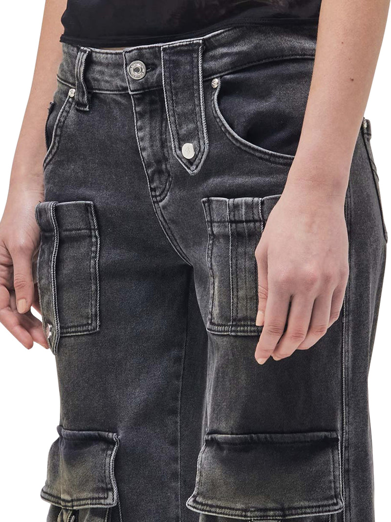 JEANS WITH CARGO DETAILS