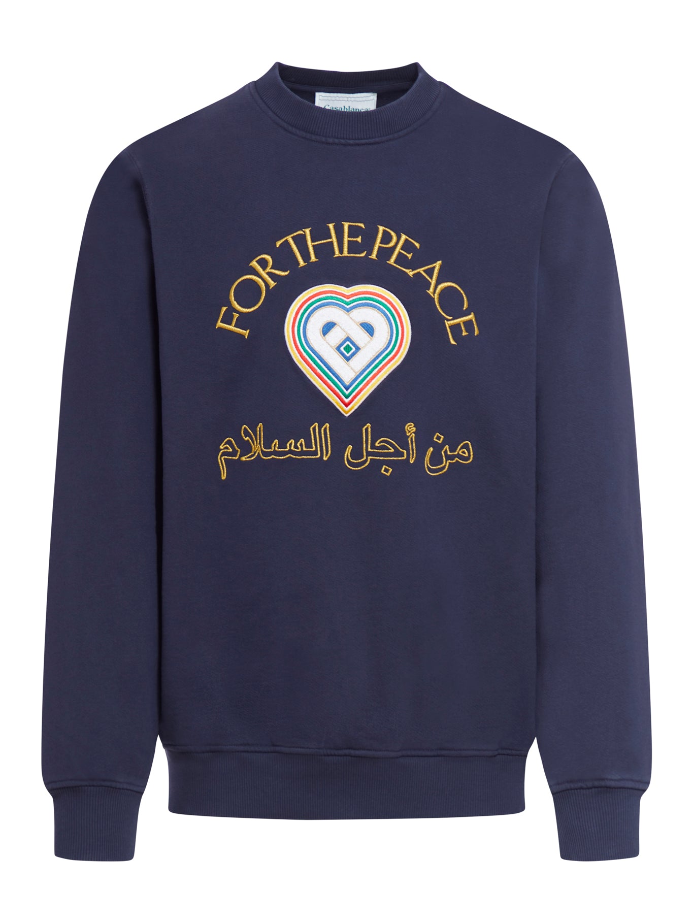 FOR THE PEACE GOLD EMBROIDERED SWEATSHIRT