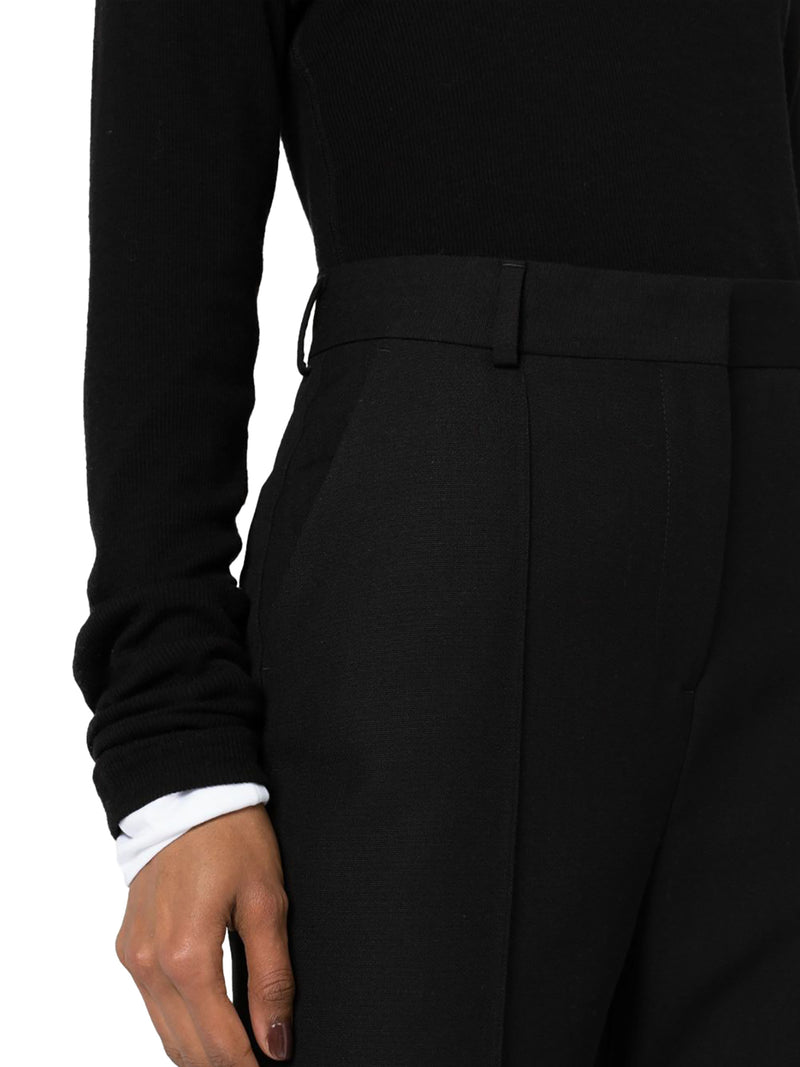 High-waisted tailored trousers