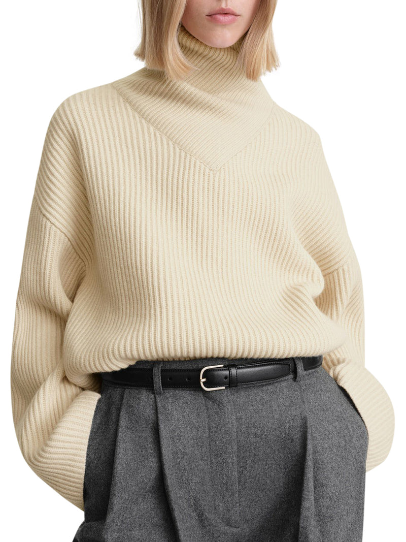 WRAPPED-NECK KNIT