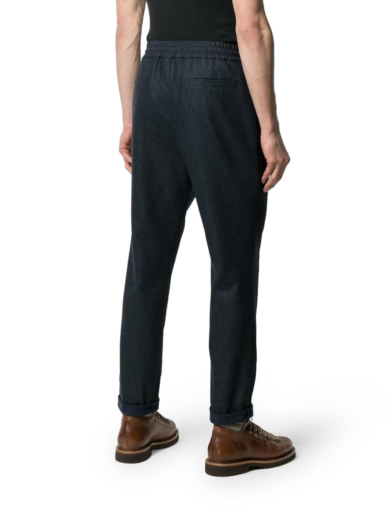 Tapered trousers with drawstring