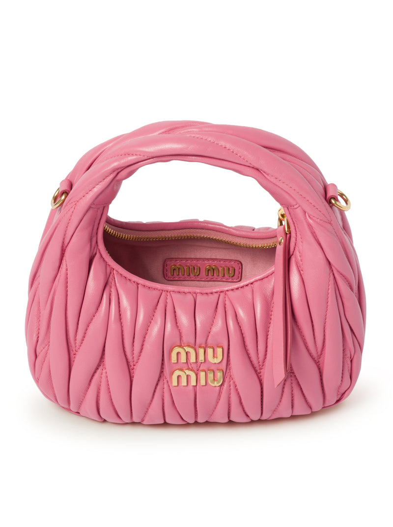 Wander mini hobo bag in quilted nappa