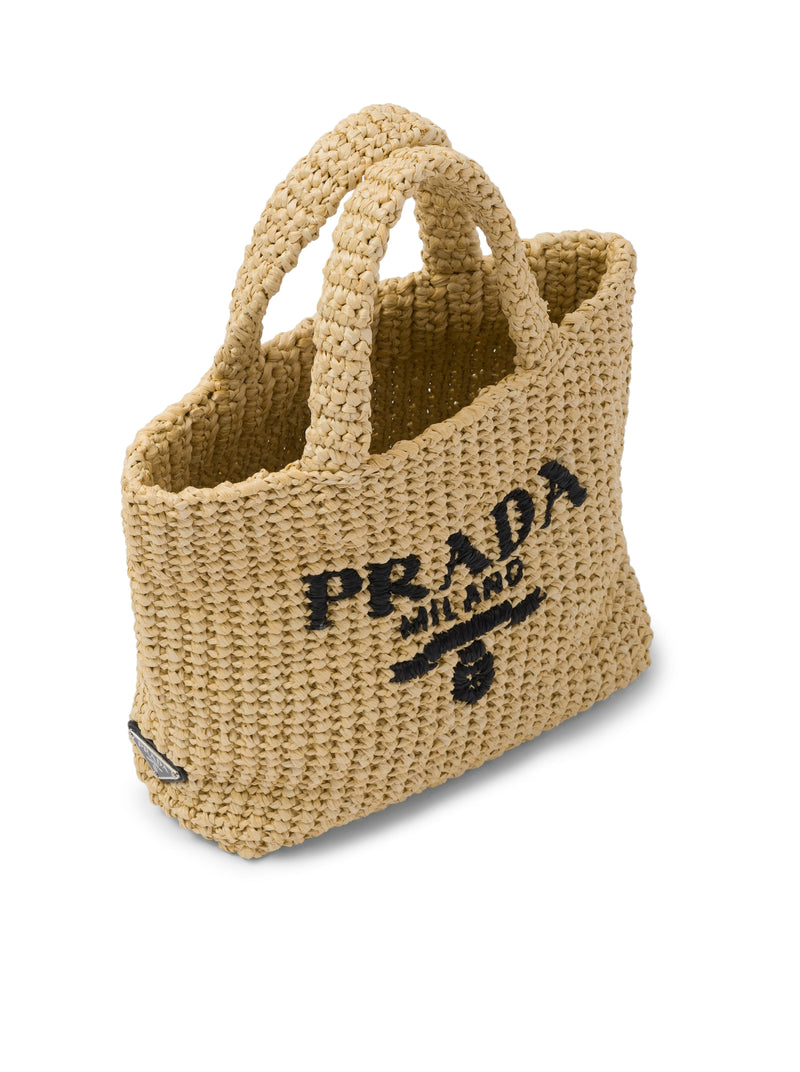 Small shopping bag in woven fabric