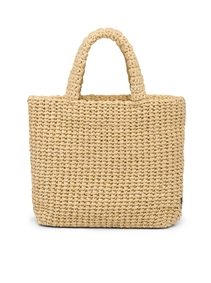 Small shopping bag in woven fabric