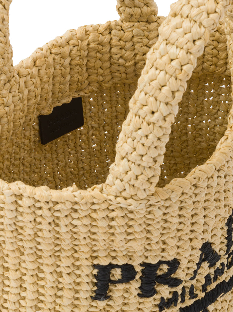 Small shopping bag in woven fabric