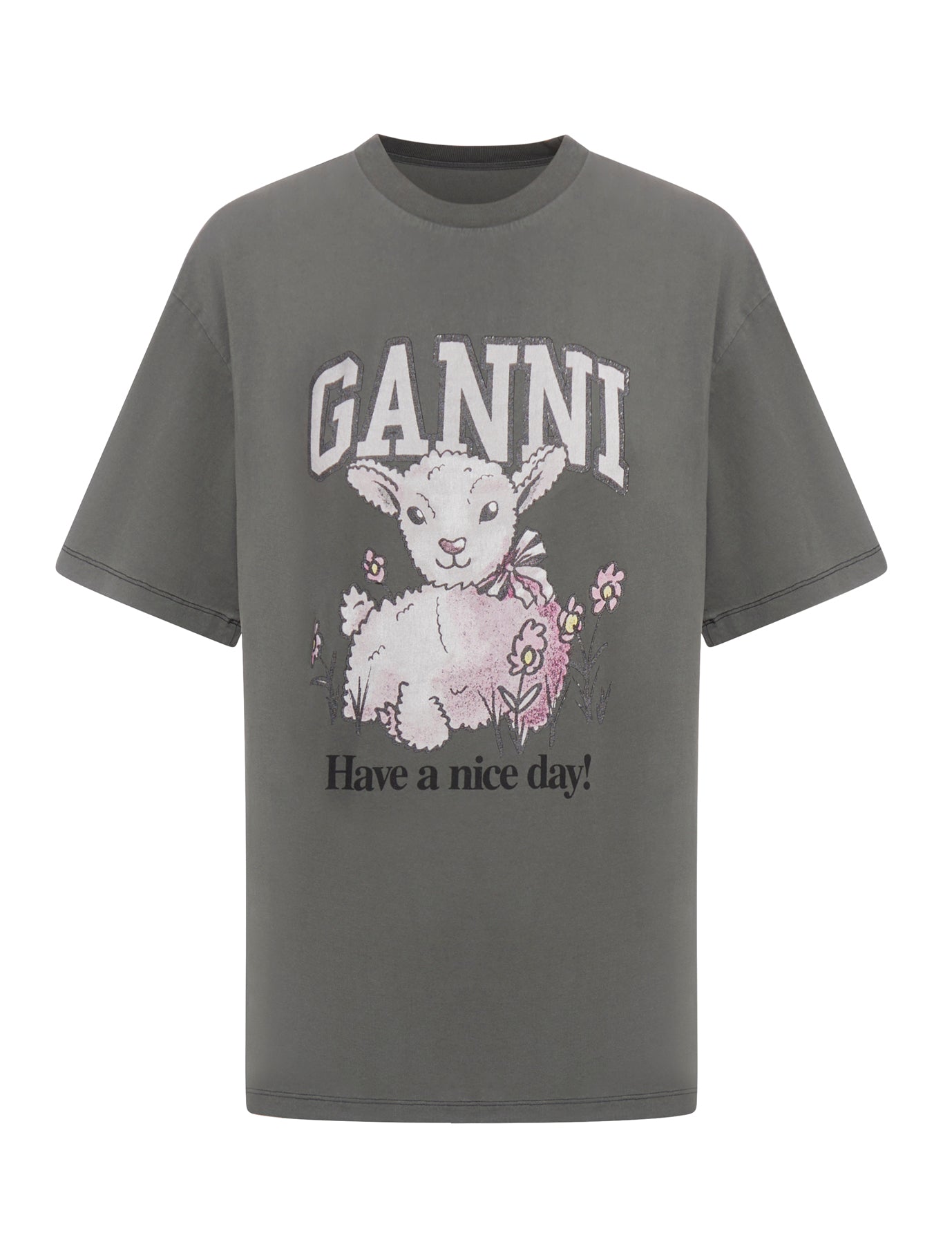 GREY FUTURE RELAXED LAMB T-SHIRT