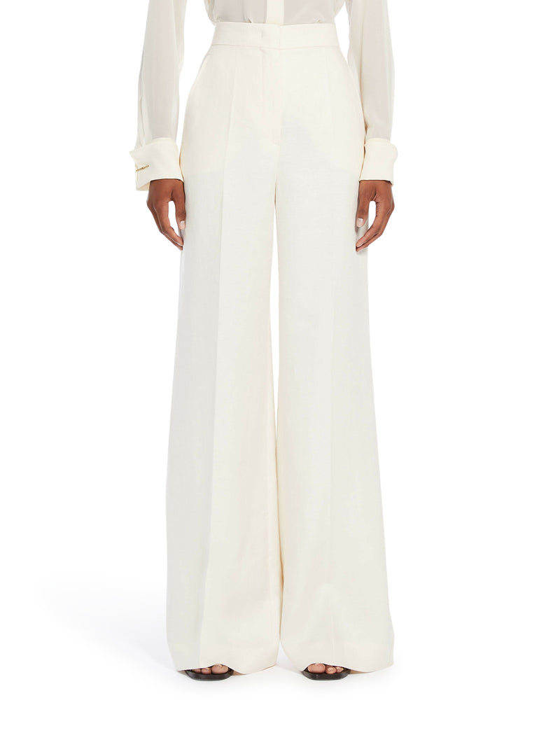 Tailored linen trousers