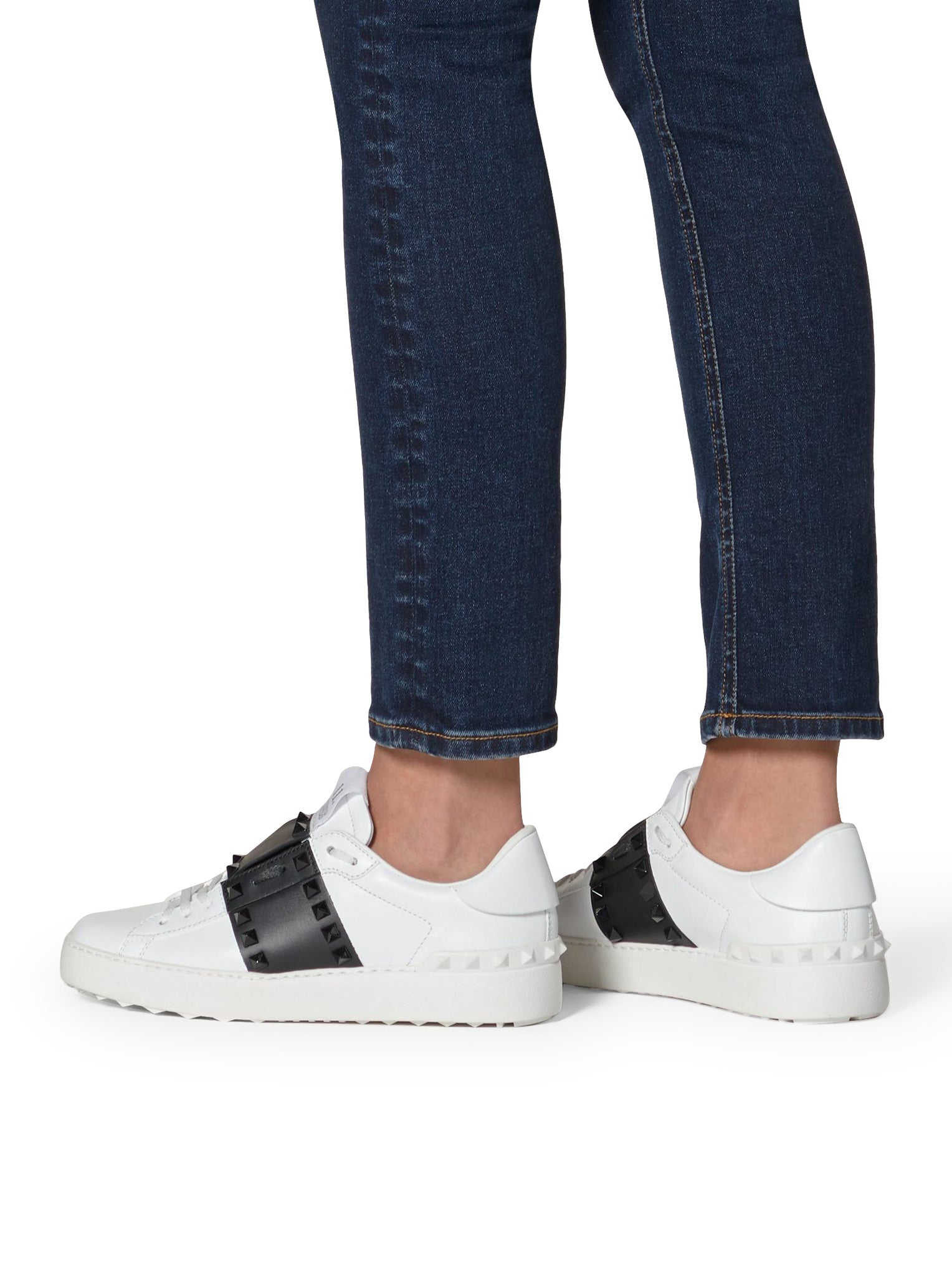 ROCKSTUD UNTITLED CALFSKIN SNEAKERS WITH MATCHING STUDS